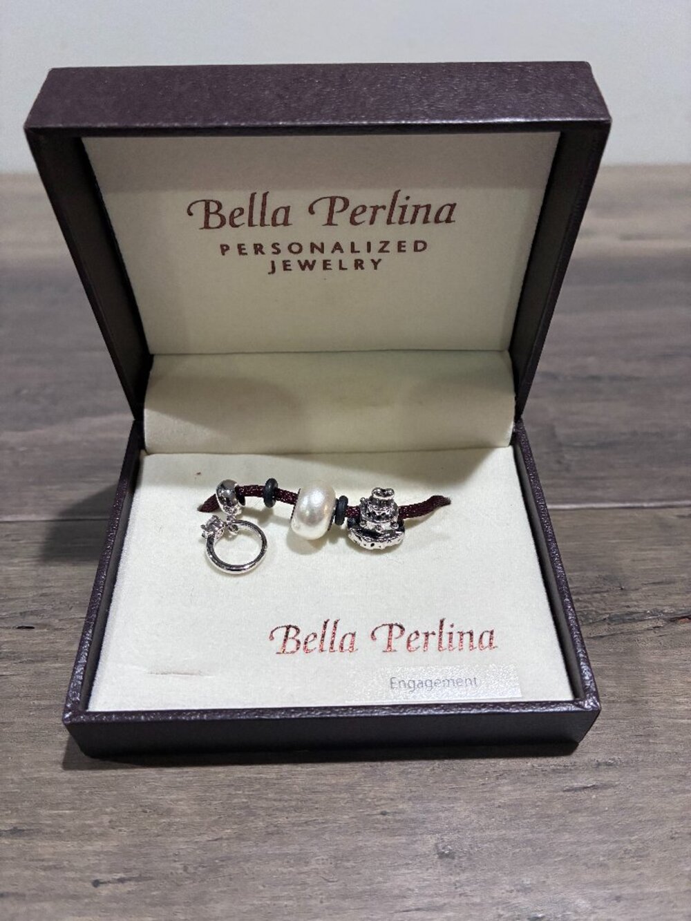 Bella Perlina Engagement Charm Bead Set Ring Wedding Cake Pearl BP 35040